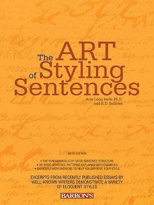 cover image of Art of Styling Sentences